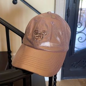 Authentic Disney Parks Rose Gold Mickey Baseball Cap